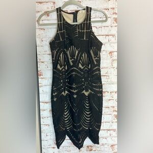 Tea n Cup Elegant Black Lace Dress